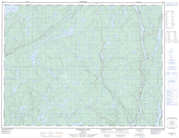 Dickison Lake Topographic Paper Map 042E03 at 1:50,000 scale