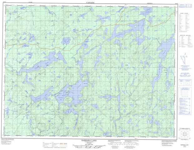 Barbara Lake Topographic Paper Map 042E05 at 1:50,000 scale
