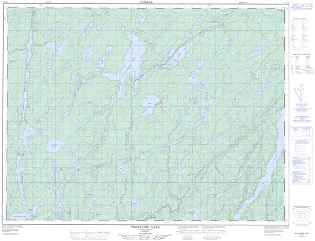Wintering Lake Topographic Paper Map 042E06 at 1:50,000 scale