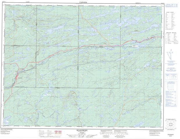 Beardmore Topographic Paper Map 042E12 at 1:50,000 scale