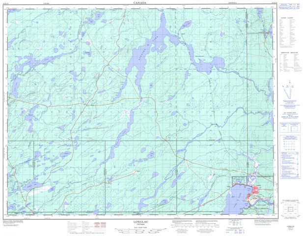 Longlac Topographic Paper Map 042E15 at 1:50,000 scale