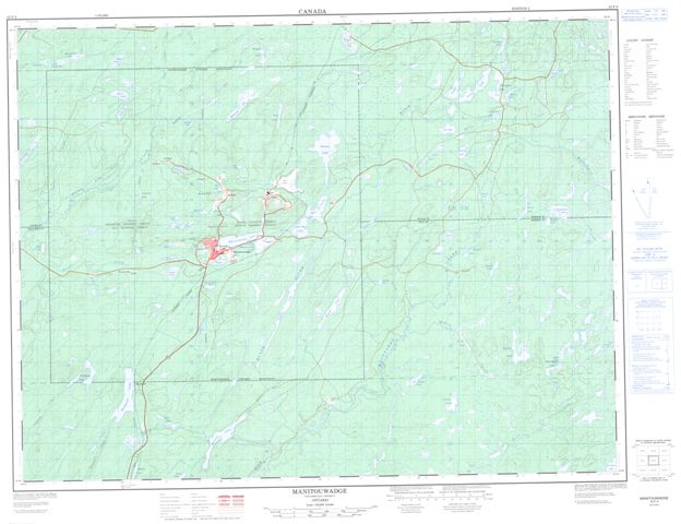 Manitouwadge Topographic Paper Map 042F04 at 1:50,000 scale