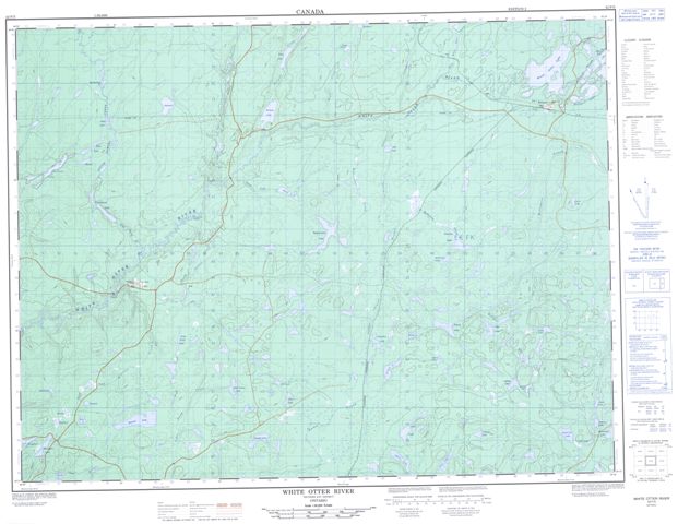 White Otter River Topographic Paper Map 042F05 at 1:50,000 scale