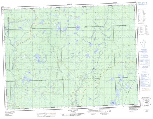 Pope Creek Topographic Paper Map 042F08 at 1:50,000 scale
