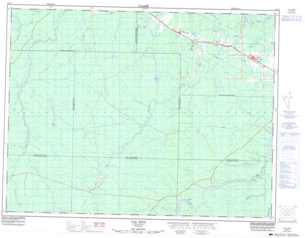 Val Rita Topographic Paper Map 042G07 at 1:50,000 scale