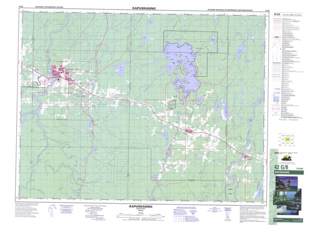 Kapuskasing Topographic Paper Map 042G08 at 1:50,000 scale