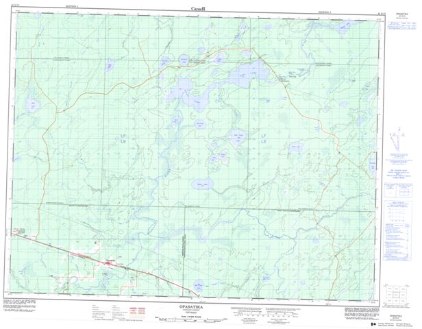 Opasatika Topographic Paper Map 042G10 at 1:50,000 scale