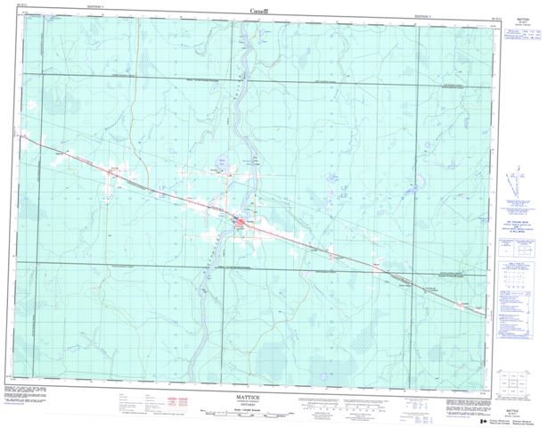 Mattice Topographic Paper Map 042G11 at 1:50,000 scale
