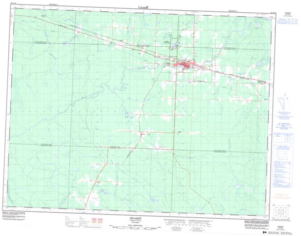 Hearst Topographic Paper Map 042G12 at 1:50,000 scale