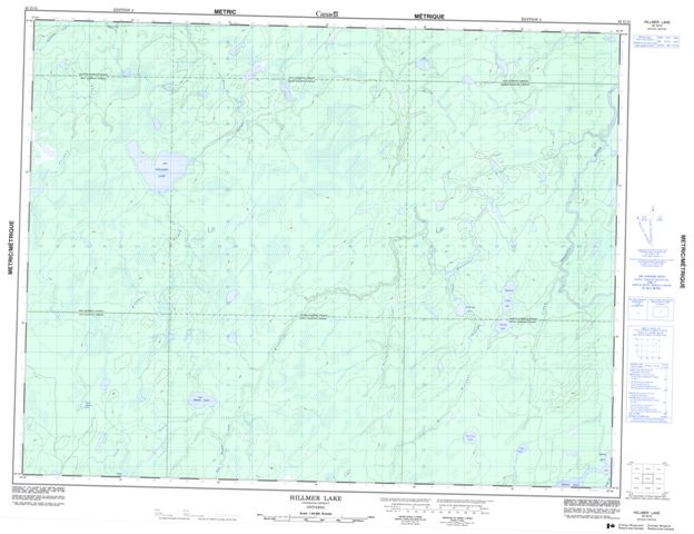 Hillmer Lake Topographic Paper Map 042G15 at 1:50,000 scale