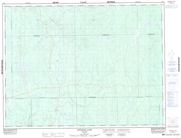 Mistango Lake Topographic Paper Map 042H01 at 1:50,000 scale