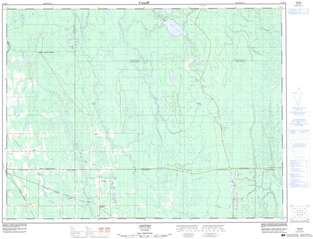 Abitibi Topographic Paper Map 042H02 at 1:50,000 scale