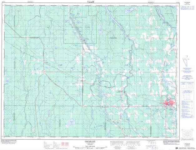 Cochrane Topographic Paper Map 042H03 at 1:50,000 scale