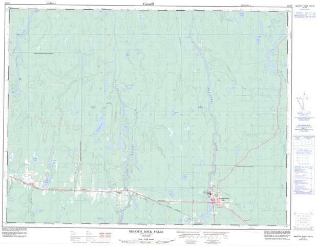 Smooth Rock Falls Topographic Paper Map 042H05 at 1:50,000 scale