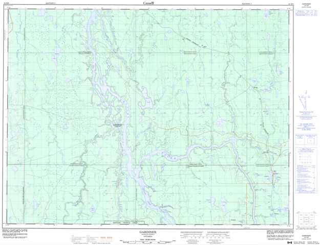 Gardiner Topographic Paper Map 042H06 at 1:50,000 scale