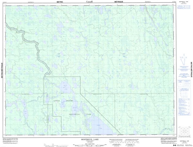 Montreuil Lake Topographic Paper Map 042H10 at 1:50,000 scale