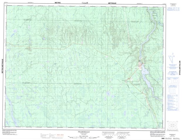 Fraserdale Topographic Paper Map 042H13 at 1:50,000 scale