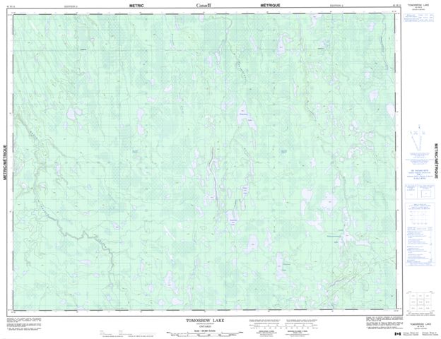 Tomorrow Lake Topographic Paper Map 042H15 at 1:50,000 scale