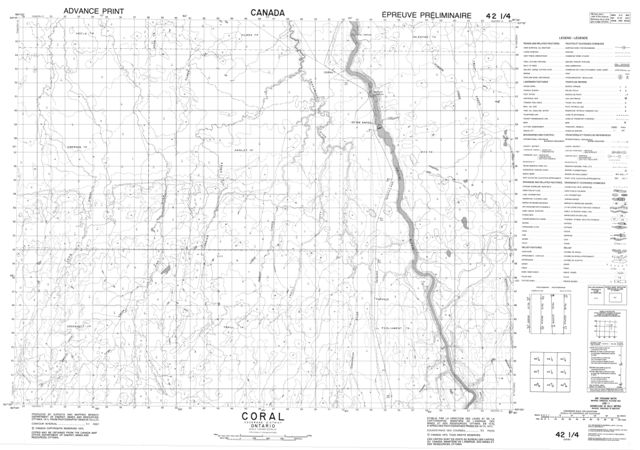 Coral Topographic Paper Map 042I04 at 1:50,000 scale
