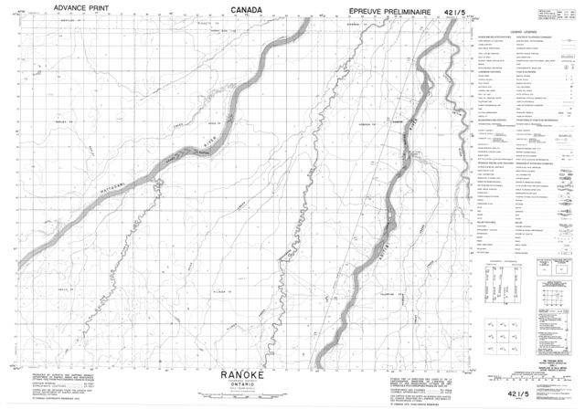 Ranoke Topographic Paper Map 042I05 at 1:50,000 scale