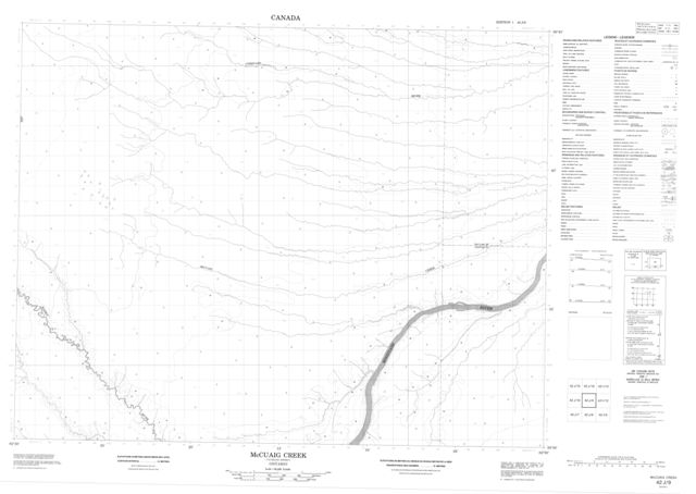 Mccuaig Creek Topographic Paper Map 042J09 at 1:50,000 scale