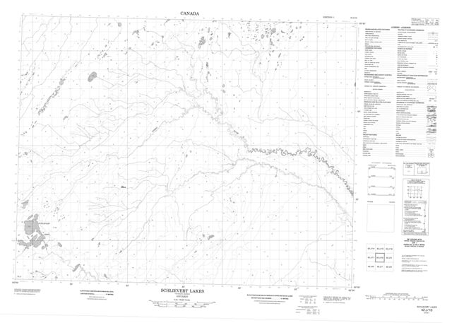Schlievert Lakes Topographic Paper Map 042J10 at 1:50,000 scale