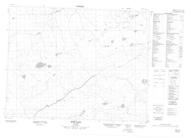 Moir Lake Topographic Paper Map 042J12 at 1:50,000 scale