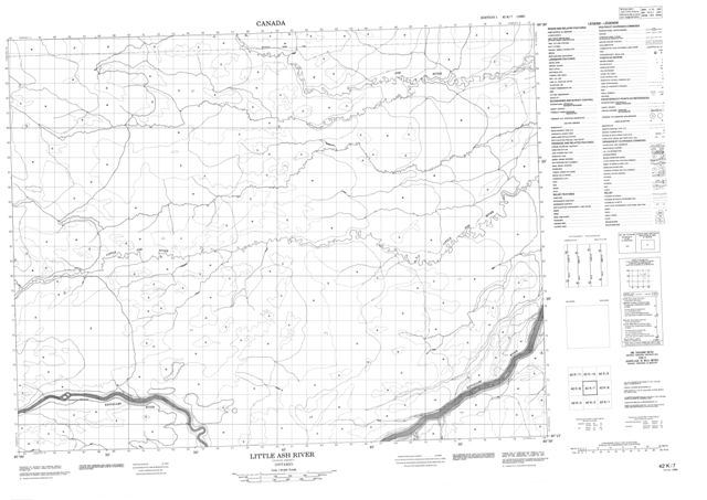Little Ash River Topographic Paper Map 042K07 at 1:50,000 scale