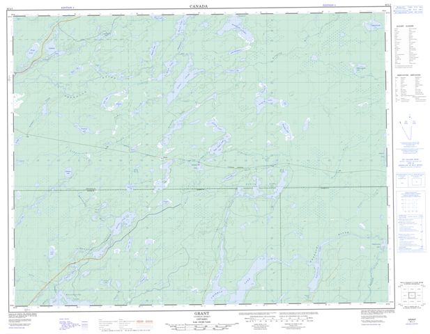 Grant Topographic Paper Map 042L01 at 1:50,000 scale