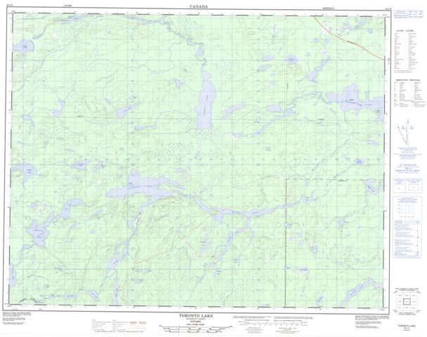 Toronto Lake Topographic Paper Map 042L05 at 1:50,000 scale