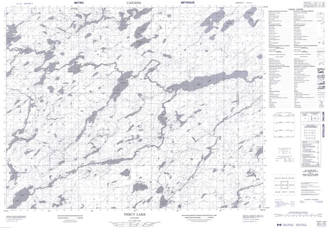 Percy Lake Topographic Paper Map 042L10 at 1:50,000 scale