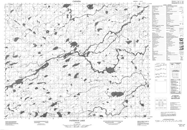 Patience Lake Topographic Paper Map 042L15 at 1:50,000 scale