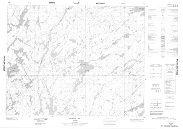 Kellow Lake Topographic Paper Map 042M04 at 1:50,000 scale
