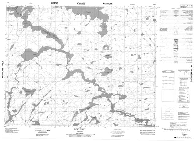 Gowie Bay Topographic Paper Map 042M05 at 1:50,000 scale