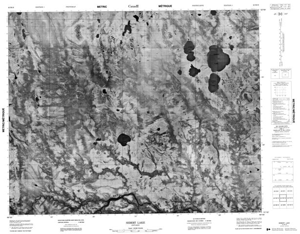 Sebert Lake Topographic Paper Map 042M16 at 1:50,000 scale