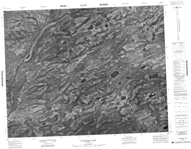 Cochrane Lake Topographic Paper Map 042N01 at 1:50,000 scale