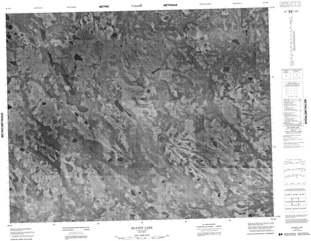 Quantz Lake Topographic Paper Map 042N03 at 1:50,000 scale