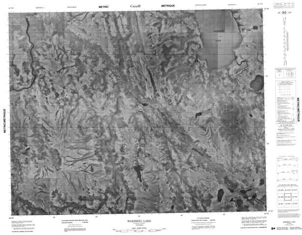 Wabimeig Lake Topographic Paper Map 042N05 at 1:50,000 scale