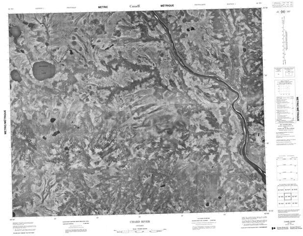Chard River Topographic Paper Map 042N06 at 1:50,000 scale