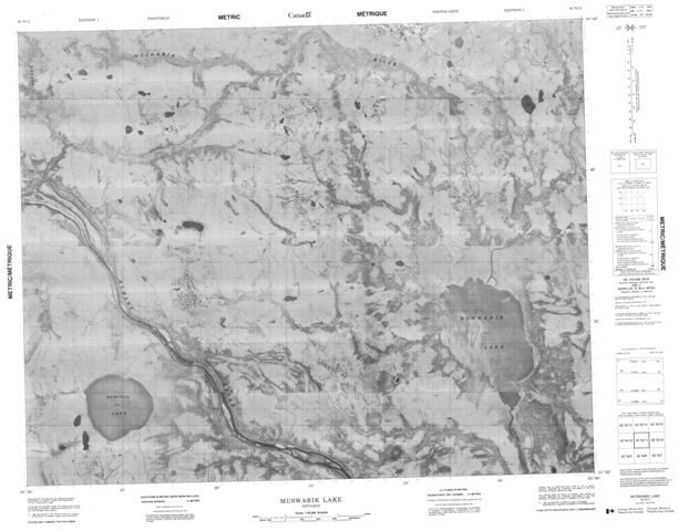 Muswabik Lake Topographic Paper Map 042N11 at 1:50,000 scale