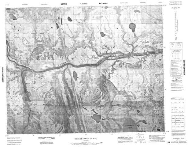 Stonebasket Island Topographic Paper Map 042N12 at 1:50,000 scale