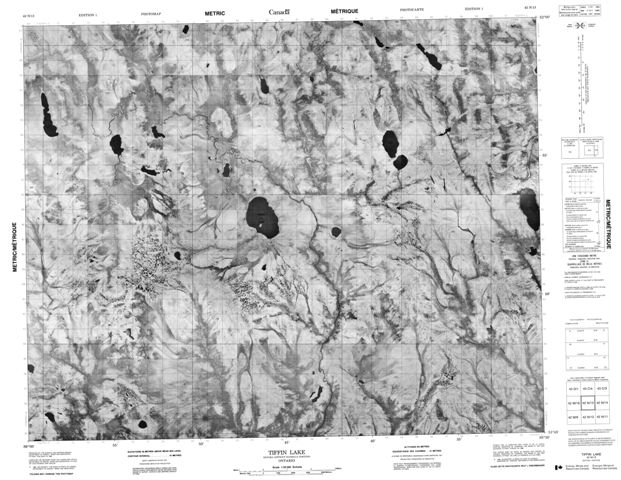 Tiffin Lake Topographic Paper Map 042N13 at 1:50,000 scale