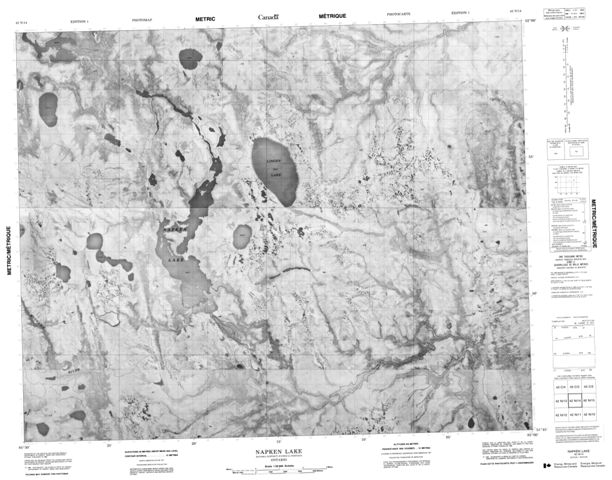 Napken Lake Topographic Paper Map 042N14 at 1:50,000 scale