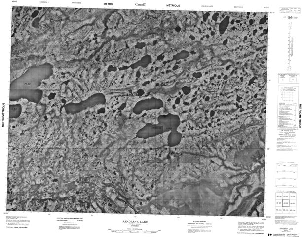 Sandbank Lake Topographic Paper Map 042O02 at 1:50,000 scale