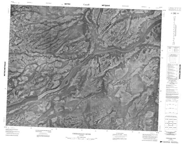 Chemahagan River Topographic Paper Map 042O05 at 1:50,000 scale