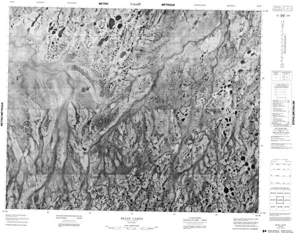 Belec Lakes Topographic Paper Map 042O09 at 1:50,000 scale