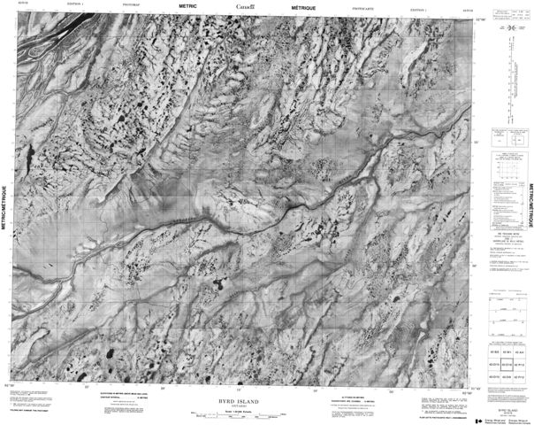Byrd Island Topographic Paper Map 042O16 at 1:50,000 scale