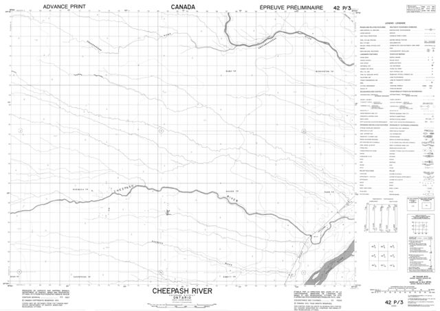Cheepash River Topographic Paper Map 042P03 at 1:50,000 scale