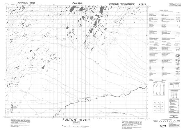Fulton River Topographic Paper Map 042P05 at 1:50,000 scale