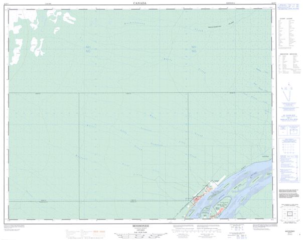 Moosonee Topographic Paper Map 042P07 at 1:50,000 scale